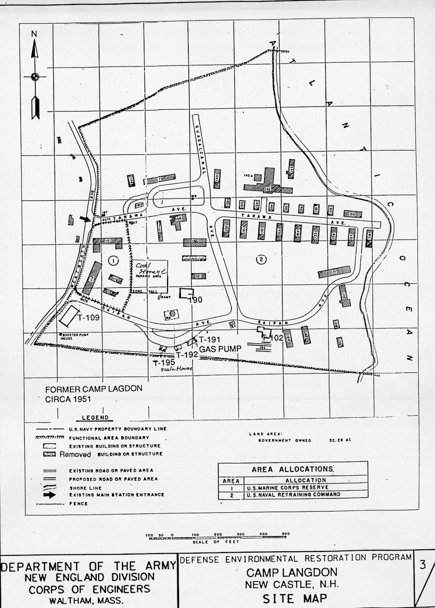 Camp Langdon map, 1951